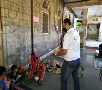 Food distribution program on 2 October Gandhi Jayanti